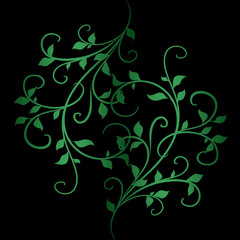 Hintergrund Ornament Girlande grün grau schwarz