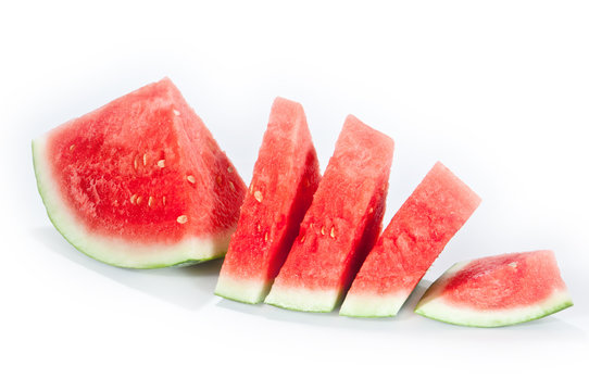 Viertel Wassermelone - Teilweise Zerschnitten