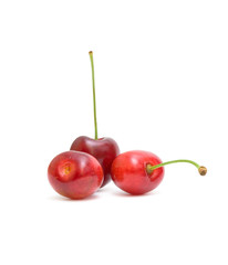 ripe cherry on a white background