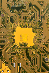 Yellow card with chips