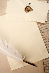 Vintage letter concept