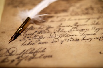 Vintage letter concept