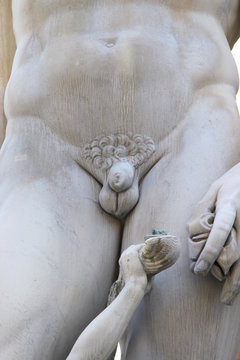 Sexe masculin de la fontaine de Neptune &agrave; Florence