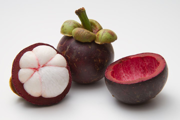 mangosteen isolated on white background