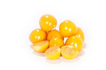 Haufen mit Physalis Früchten ohne Blätter