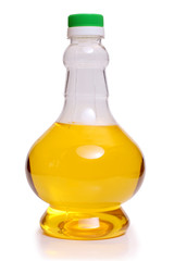 Oil in a glass bottle