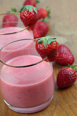 Strawberry milk shake