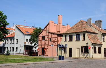 Fototapeta na wymiar Stare miasto z Kłajpedy. Litwa