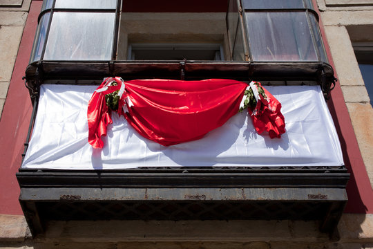 Balcony with drape