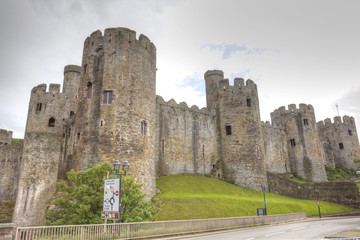 Fototapeta na wymiar Historic Conwy Castle in Wales