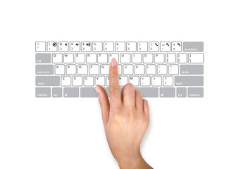 Main sur Clavier