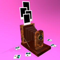 The ancient camera and photographs