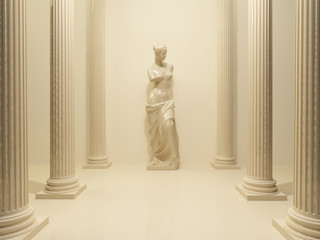 Ancient Statue of a nude Venus in the middle of perspective pill © Victoria Andreas