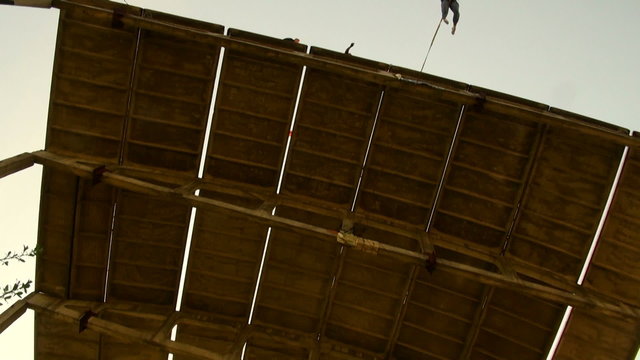 Jumping from a height, jumps with a cord