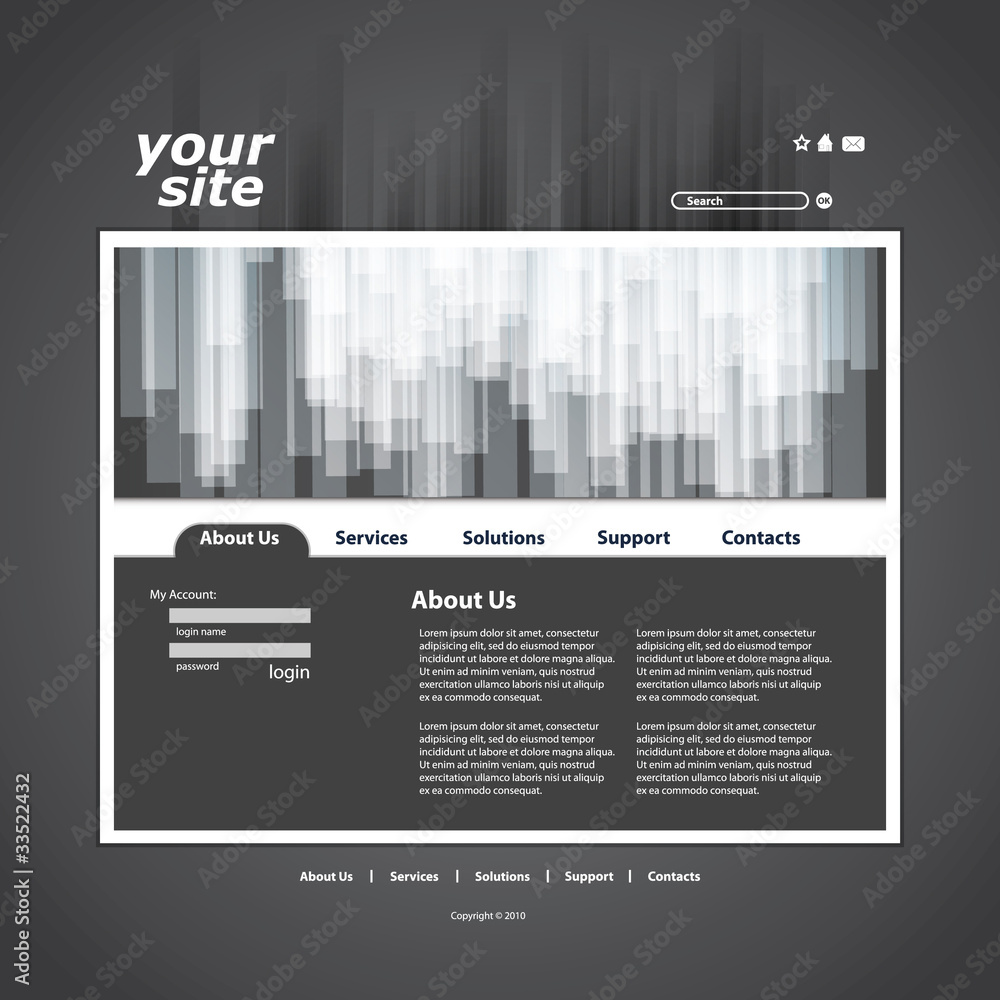Aufkleber abstract business web site design template vector