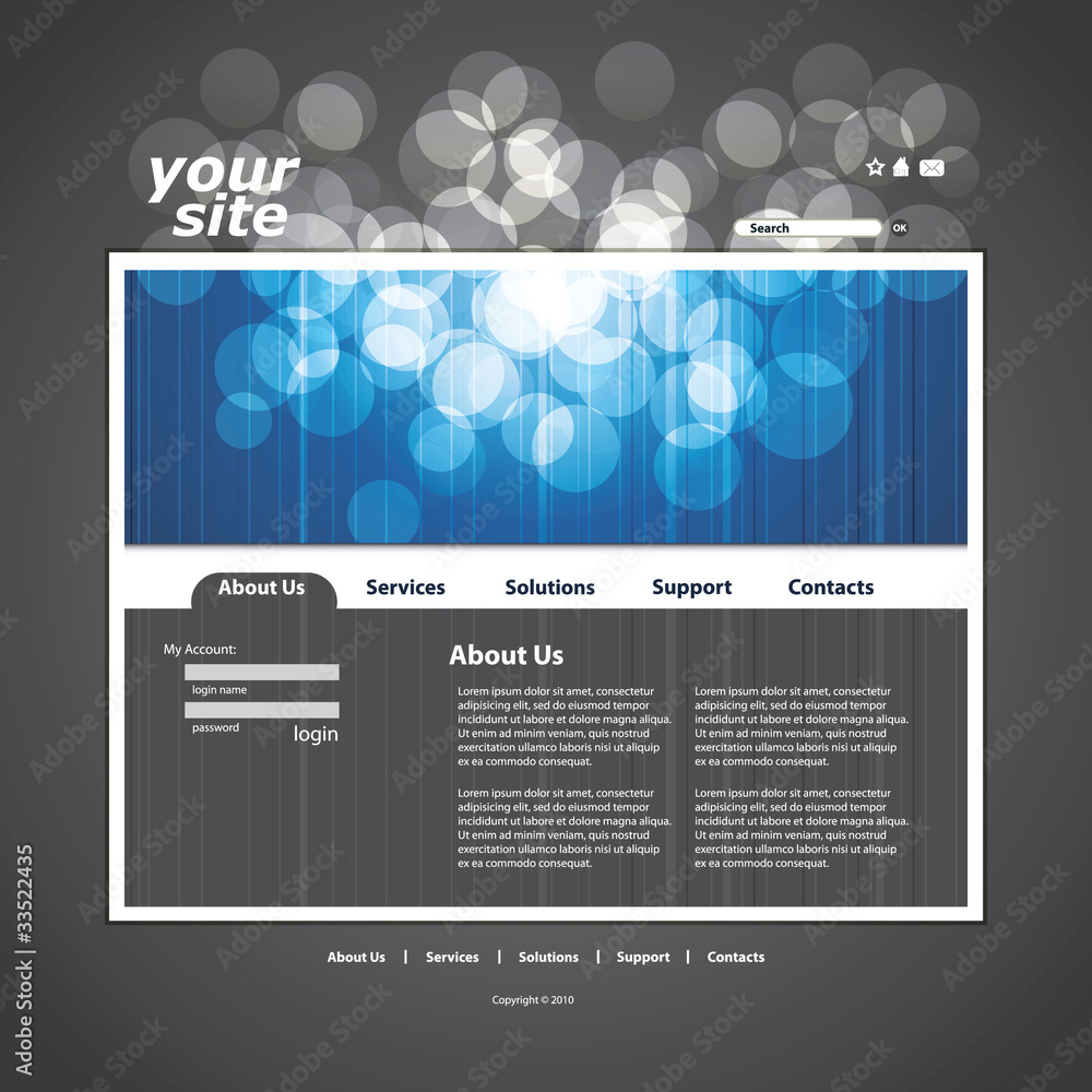 Poster abstract business web site design template vector