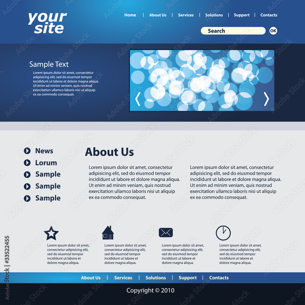 Poster abstract business web site design template vector