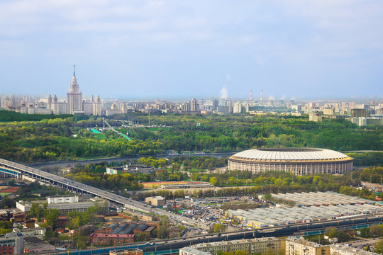 Вид с воробьевых гор фото