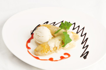 Ice-cream with a banana