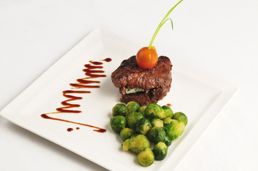 Beef baked with vegetables
