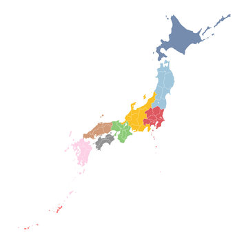 日本地図　県境