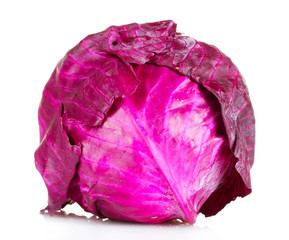 Fototapeta premium beautiful red cabbage isolated on white