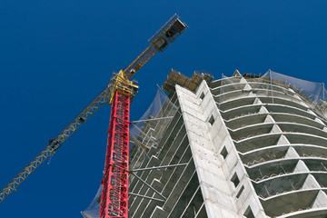 Cranes on a construction site