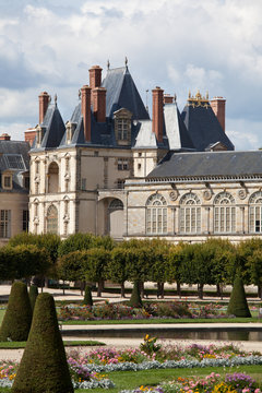 Medieval royal castle Fontainebleau near Paris