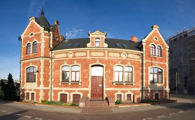 Old building from strange perspective in Bydgoszcz, Poland
