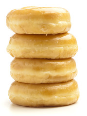 sugar doughnuts isolated on a white background
