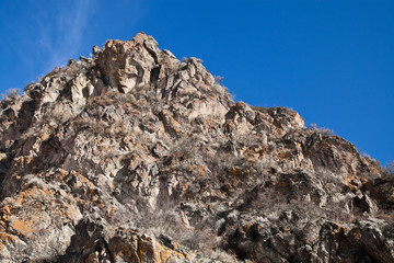 Mountain landscape stone. Stone, rocky terrain.