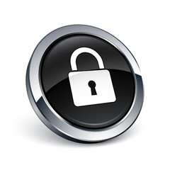 icône bouton internet cadenas sécurité