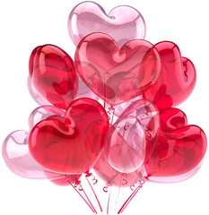 Balloons party birthday anniversary pink romantic decoration