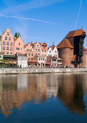Naklejka premium Embankment of Molawa river, Gdansk
