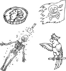 Drawing pirate elements