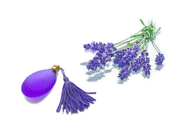 Lavender and fragrance bottle