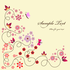 Floral greeting card