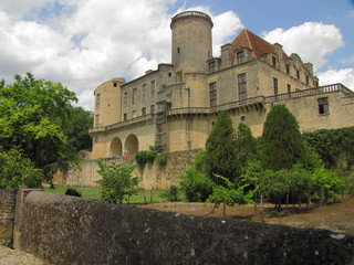 Fototapeta na wymiar Château de Duras, Lot et Garonne Doliny