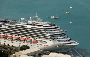 Cruise ship in port