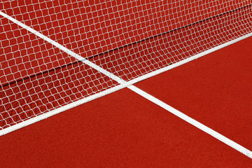 Tennis net and lines