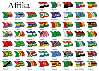Länderflaggen Afrikas
