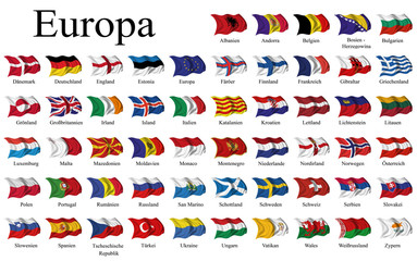 Länderflaggen Europa