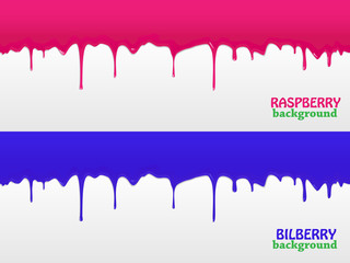 Flowing berry drops.