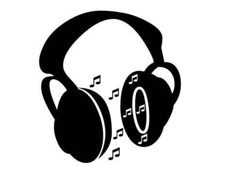 recommend clip art: Auriculares para música, Music Headphones.