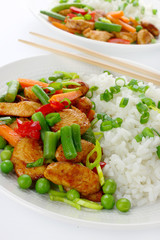 Chicken with rice and vegetables