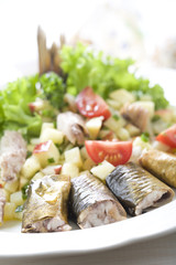 salad with smoked herring