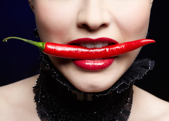 beautiful girl with cayenne