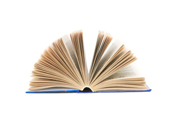 open book on white background