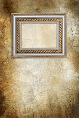 wall with antique frame