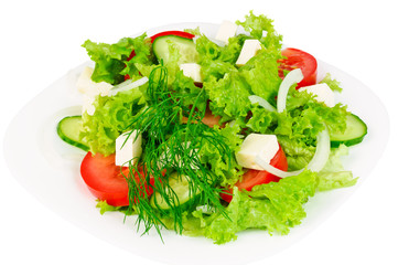 Fresh salad with cheese